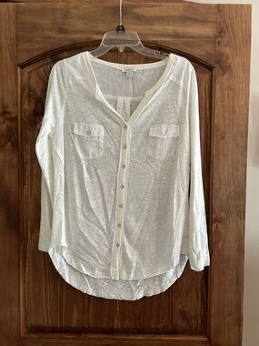 Sundance White Lightweight Button-Down Shirt